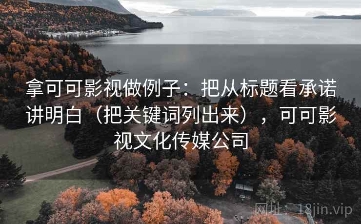 拿可可影视做例子：把从标题看承诺讲明白（把关键词列出来），可可影视文化传媒公司
