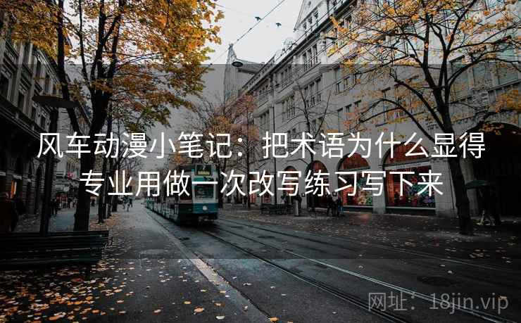 风车动漫小笔记：把术语为什么显得专业用做一次改写练习写下来